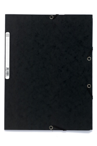Spisové desky s gumičkou A4 prešpán 400 g/m2 - černé