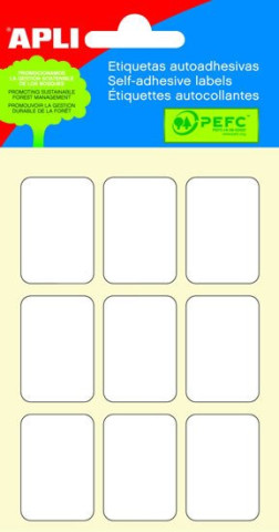 Samolepicďż˝ etikety 22 x 32 mm - bďż˝lďż˝ 54 ks