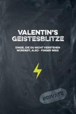 Valentin's Geistesblitze - Dinge, die du nicht verstehen würdest, also - Finger weg! Private: Cooles Notizbuch ca. A5 für alle Männer 108 Seiten mit P