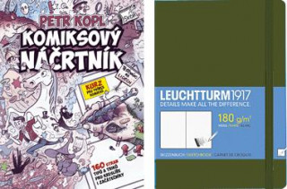 Výhodný balíček: Komiksový náčrtník a Skicář LEUCHTTURM1917 (zelený)