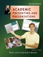 Academic Presenting and Presentations - Teacher's Book