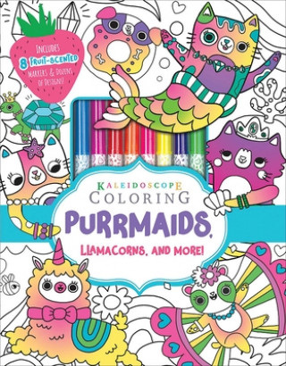 Kaleidoscope Coloring: Purrmaids, Llamacorns, and More! [With Marker]