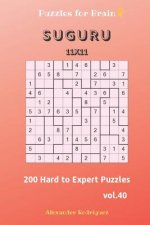 Puzzles for Brain - Suguru 200 Hard to Expert Puzzles 11x11 vol.40