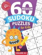 60 Medium Sudoku Puzzles for Kids: Educational Brain Games for Children - Helps Build Logic, Deductive Thinking, and Reasoning Skills - Challenging 9x