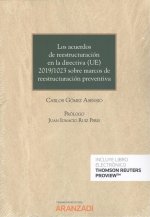 LOS ACUERDOS DE REESTRUCTURACIÓN EN LA DIRECTIVA (UE) 2019/1023 SOBRE MARCOS DE