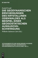 Die Geodynamischen Erscheinungen Des Krystallinen Odenwaldes ALS Beispiel Einer Geoisostatischen Ausgleichsschwingung