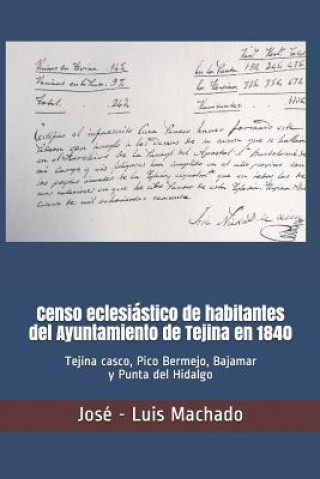Censo eclesiástico de habitantes del Ayuntamiento de Tejina en 1840: Tejina casco, Pico Bermejo, Bajamar y Punta del Hidalgo