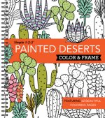 Color & Frame - Painted Deserts (Adult Coloring Book)
