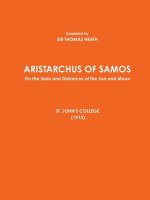 ARISTARCHUS OF SAMOS - On the Sizes and Distances of the Sun and Moon - ST. JOHN'S COLLEGE (1913)
