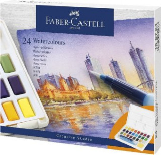 Faber - Castell Vodovďż˝ barvy s paletou 24 ks