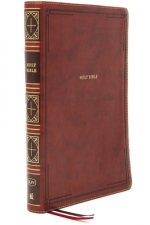 KJV Holy Bible, Giant Print Thinline Bible, Brown Leathersoft, Thumb Indexed, Red Letter, Comfort Print: King James Version