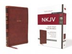 NKJV Holy Bible, Giant Print Thinline Bible, Brown Leathersoft, Red Letter, Comfort Print: New King James Version