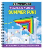 Brain Games - Sticker by Number: Summer Fun! (Easy - Square Stickers): Create Beautiful Art with Easy to Use Sticker Fun!
