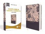 RVR60 Santa Biblia, Letra Grande, Tamano Compacto, Tapa Dura/Tela, Azul Floral, Edicion Letra Roja