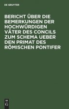 Bericht UEber Die Bemerkungen Der Hochwurdigen Vater Des Concils Zum Schema Ueber Den Primat Des Roemischen Pontifer
