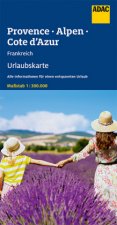 ADAC Urlaubskarte F Provence, Französiche Alpen, Cote d'Azur 1:300 000