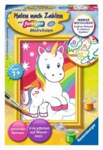 Süßes Einhorn. Malen nach Zahlen