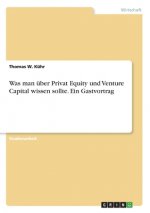 Was man über Privat Equity und Venture Capital wissen sollte. Ein Gastvortrag
