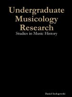 Undergraduate Musicology Research: Studies in Music History