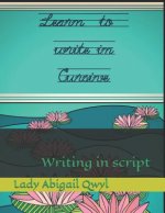 Learn to write in cursive: Writing in script