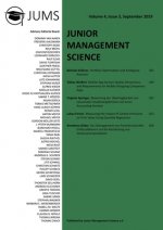 Junior Management Science, Volume 4, Issue 3, September 2019