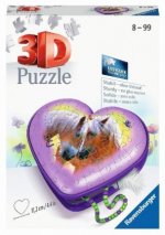 Ravensburger 3D Puzzle 11171 - Herzschatulle Pferde - 54 Teile - Aufbewahrungsbox für Pferde-Fans ab 8 Jahren