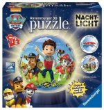 Ravensburger 3D Puzzle 11842 - Nachtlicht Puzzle-Ball Paw Patrol - 72 Teile - ab 6 Jahren, LED Nachttischlampe mit Klatsch-Mechanismus