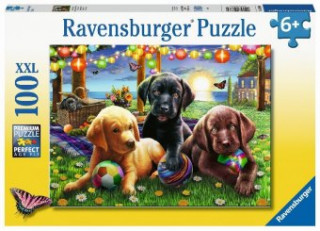 Ravensburger Kinderpuzzle - 12886 Hunde Picknick - Tier-Puzzle für Kinder ab 6 Jahren, mit 100 Teilen im XXL-Format