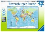 Ravensburger Kinderpuzzle - 12890 Die Welt - Puzzle-Weltkarte für Kinder ab 8 Jahren, mit 200 Teilen im XXL-Format