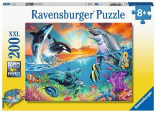 Ravensburger Kinderpuzzle - 12900 Ozeanbewohner - Unterwasser-Puzzle für Kinder ab 8 Jahren, mit 200 Teilen im XXL-Format