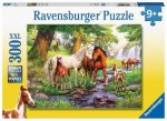 Ravensburger Kinderpuzzle - 12904 Wildpferde am Fluss - Pferde-Puzzle für Kinder ab 9 Jahren, mit 300 Teilen im XXL-Format