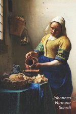 Johannes Vermeer Schrift: Het Melkmeisje - Trendy & Hip Notitieboek - Ideaal Voor School, Studie, Recepten of Wachtwoorden