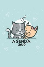 Agenda 2019: Agenda Mensual Y Semanal + Organizador I Cubierta Con Tema de Gatos Enero 2019 a Diciembre 2019 6 X 9in