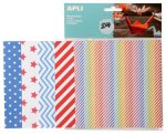 APLI origami papír 15 x 15 cm - mix barevných vzorů 50 ks