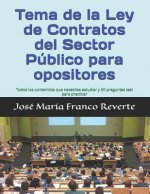 Tema de la Ley de Contratos del Sector Publico para opositores