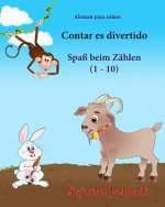 Aleman para ninos: Contar es divertido: Libro infantil ilustrado espa?ol-alemán (Edición bilingüe), bilingue aleman espa?ol, animales ni?