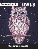 Amazing Owls Coloring Book: For Kids Ages 4-8, 8-12