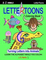 Lettertoons A-Z Animals Coloring Book: Learn the Alphabet While You Color!
