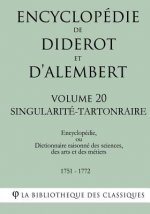 Encyclopédie de Diderot et d'Alembert - Volume 20 - SINGULARITÉ-TARTONRAIRE