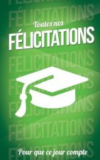 Felicitations (diplome) - Vert - Carte livre d'or: Taille M (12,7x20cm)