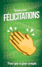 Toutes nos FELICITATIONS - Vert - Carte livre d'or: Taille M (12,7x20cm)