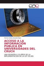 ACCESO A LA INFORMACIÓN PUBLICA EN UNIVERSIDADES DEL CRUCH