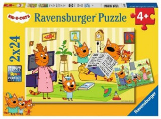 Ravensburger Kinderpuzzle - 05080 Zuhause bei den Kid E Cats - Puzzle für Kinder ab 4 Jahren, mit 2x24 Teilen