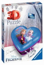 Ravensburger 3D Puzzle 11236 - Herzschatulle Disney Frozen 2 - 54 Teile - Aufbewahrungsbox für Fans von Anna und Elsa ab 8 Jahren