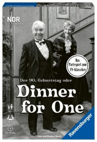 Ravensburger Partyspiel - 26835 - Der 90. Geburtstag oder Dinner for One - Gesellschaftsspiel für Erwachsene und Kinder ab 10 Jahren, Spiel zum Film-K