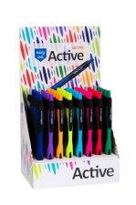Active kuličkové pero, Easy Ink, modrá náplň, displej, mix barev
