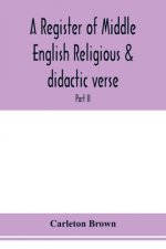register of Middle English religious & didactic verse; Part II. Index of First lines and Index of Subjects and Titles