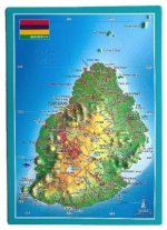 Mauritius, Reliefpostkarte