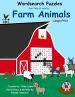 Word Search Puzzles Farm Animals: For kids and Adults Large Print