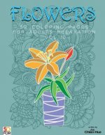 Flowers 50 Coloring Pages For Adults Relaxation Vol.10